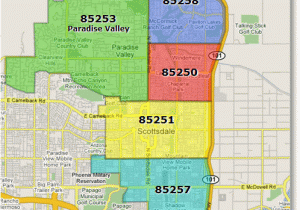 Map Of Arizona Zip Codes Scottsdale Paradise Valley Arizona Zip Code Map Arizona Real