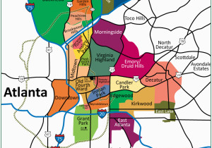 Map Of atlanta Georgia Suburbs Metro atl Neighborhoods Candler Park Inman Park Midtown