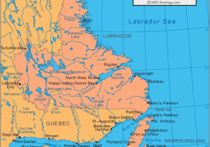 Map Of atlantic Canada Newfoundland and Labrador East Coast Of Canada In the Chilly north