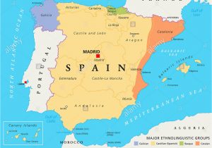 Map Of Autonomous Regions Of Spain Map Of Spain Stock Photos Map Of Spain Stock Images Alamy