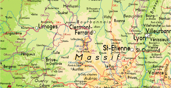 Map Of Auvergne France Auvergne