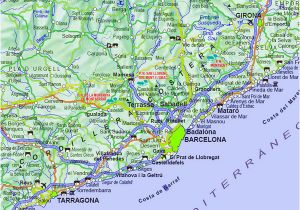 Map Of Barcelona Spain and Surrounding area Catalunya Spain tourist Map Catalunya Spain Mappery