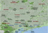 Map Of Barcelona Spain and Surrounding area Map Of Barcelona by District Neighborhoods tourist Map