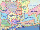 Map Of Barcelona Spain Neighborhoods Car Parking In Barcelona