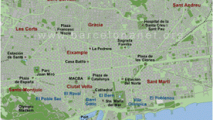 Map Of Barcelona Spain Neighborhoods Map Of Barcelona by District Neighborhoods tourist Map