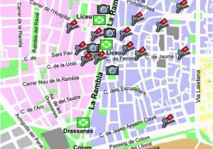 Map Of Barcelona Spain Neighborhoods Map Of Las Ramblas In Barcelona