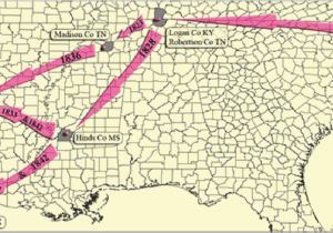 Map Of Bowie Texas Migration Of fort Families Across the southeastern United States to