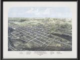 Map Of Branch County Michigan Vintage City Maps Bird S Eye View Of Coldwater Michigan 1868