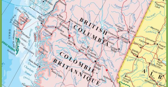 Map Of British Columbia and Alberta Canada Large Detailed Map Of British Columbia with Cities and towns