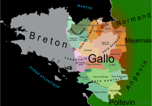 Map Of Brittany and normandy France Gallo Language Wikipedia