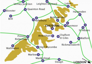 Map Of Buckinghamshire England Chesham Branch Wikipedia
