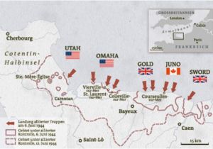Map Of Caen France D Day Invasion In Der normandie Geo