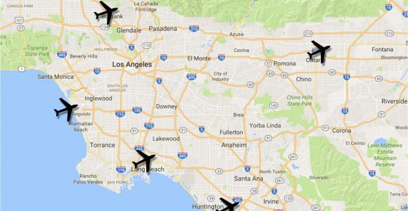Map Of California Airports Near Los Angeles How to Get to La by Car Train Bus and Airplane