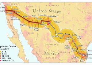 Map Of California and Mexico Border Us Mexico Border Map Luxury United States Map Baja California Valid