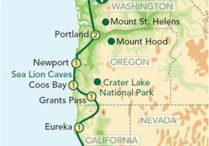 Map Of California and oregon Coast Map oregon Pacific Coast oregon and the Pacific Coast From Seattle