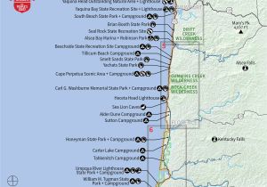 Map Of California and oregon Coast oregon Coast Map Pdf Secretmuseum