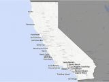 Map Of California Cities and Beaches Map Of the California Coast 1 100 Glorious Miles