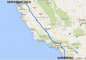 Map Of California Coast Los Angeles to San Francisco San Diego to San Francisco All the Ways to Travel