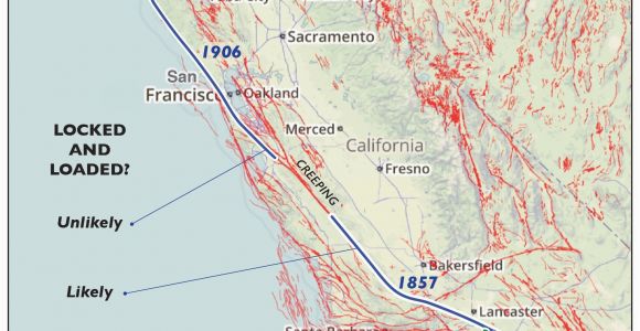 Map Of California Earthquake Fault Lines Us Map Earthquake Fault Lines Fault Lines Awesome Map San andreas