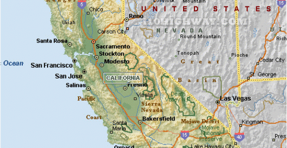 Map Of California Highway 1 I 10 California Map