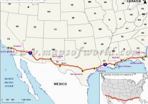 Map Of California Highway 1 Interstate 10 I 10 Map Santa Monica California to Jacksonville