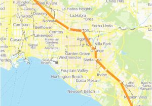 Map Of California Laguna Beach Map Of California Laguna Beach orange County Line Route Time