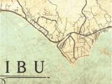 Map Of California Malibu Malibu Ca Canvas Print California Vintage Map Malibu Ca California