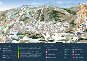 Map Of California Ski Resorts Mountain Creek Resort Trail Map Onthesnow