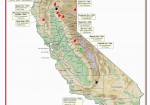 Map Of California Wild Fires Map Of Current California Wildfires Elegant California Zip Map