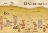 Map Of Camino Frances Camino Frances De Santiago Pilgrim souvenir Poster Map In