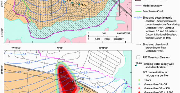 Map Of Camp Lejeune north Carolina Maps Showing Simulated A Water Level and Direction Of