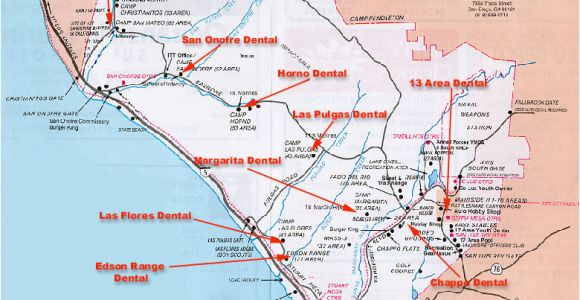 Map Of Camp Pendleton California California Map Camp Pendleton Marine Corp Base Camp Pendleton