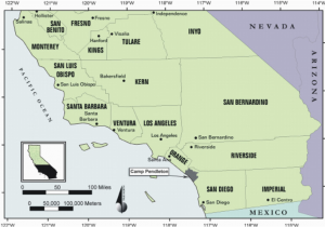 Map Of Camp Pendleton California southern California Regional Map Showing the Location Of San Diego