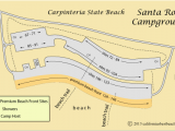 Map Of Campsites In France Map Of Santa Rosa Campground In Carpinteria State Beach Ca