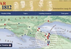Map Of Canada 1812 War Of 1812 Interactive Website History War Of 1812 War