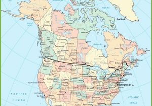 Map Of Canada and Us with Cities United States Quiz A Maps 2019