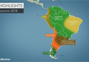 Map Of Canada En Francais 2018 south America Autumn forecast Rounds Of Rain to Limit