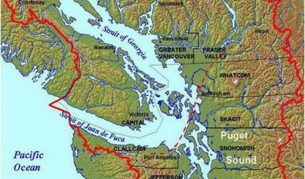 Map Of Canada Fraser River About the Strait Strait Strait secretmuseum