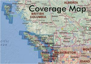 Map Of Canada Fraser River Vancouver island Haida Gwaii Sw Bc Nw Washington Road atlas 1125