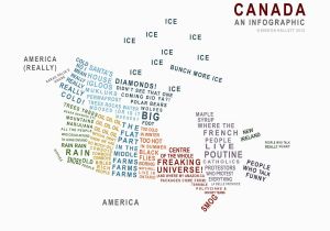 Map Of Canada Funny Canada A Map In Words Just because Canadian