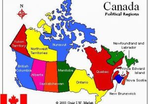 Map Of Canada Provinces and Capital Cities British Columbia is the Last Province It is the Only