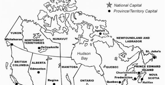 Map Of Canada Provinces and Capitals Printable Printable Map Of Canada with Provinces and Territories and their