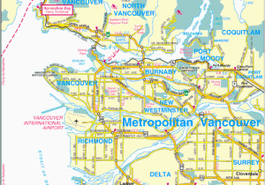 Map Of Canada Showing Vancouver Map Of Vancouver British Columbia British Columbia Travel