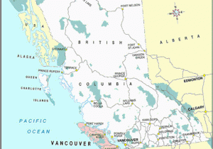 Map Of Canada West Coast Map Of British Columbia British Columbia Travel and