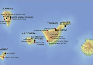 Map Of Canary islands and Spain Luxury Holidays to the Canary islands Luxury Hotels On Tenerife
