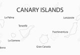Map Of Canary islands and Spain Outline Map Of Canary islands