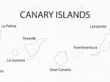 Map Of Canary islands and Spain Outline Map Of Canary islands