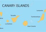 Map Of Canary islands and Spain Yellow Map Of Canary islands