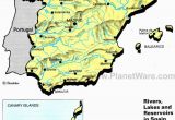 Map Of Canary islands In Relation to Spain Rivers Lakes and Resevoirs In Spain Map 2013 General Reference