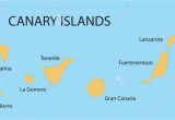 Map Of Canary islands In Relation to Spain Yellow Map Of Canary islands